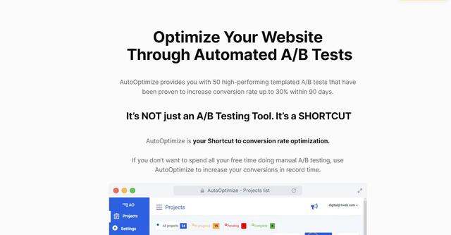 AutoOptimize - Boost Website Conversions with Automated A/B Tests
