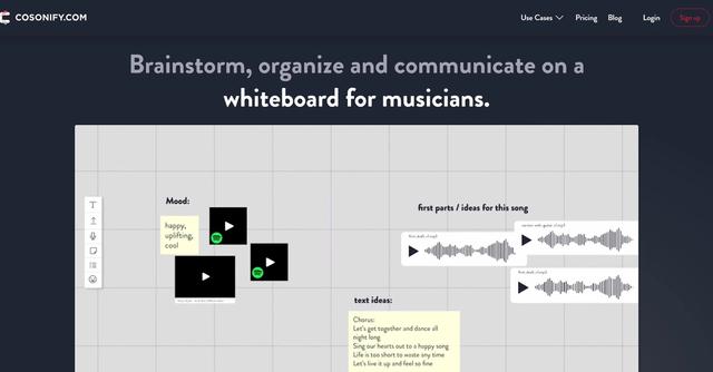 Cosonify - A suite of tools designed to aid songwriters and music producers in the creation, brainstorming, and development of song ideas.