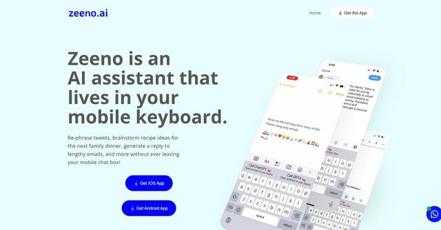Zeeno - Mobile assistant for typing and ideation.