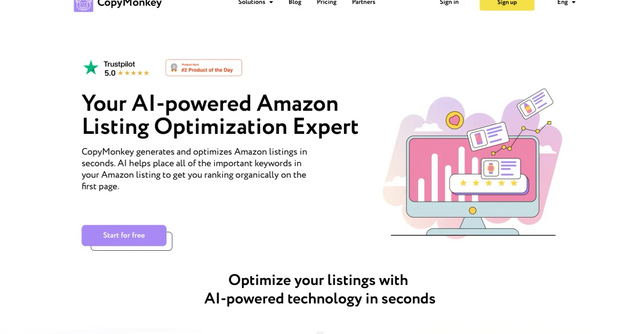 CopyMonkey - Optimize Amazon listings to rank on first page in seconds.