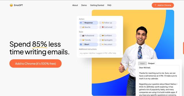 EmoGPT - Personalized email responses for Gmail.