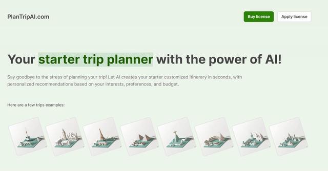 PlanTripAI - Your starter trip planner with the power of AI!