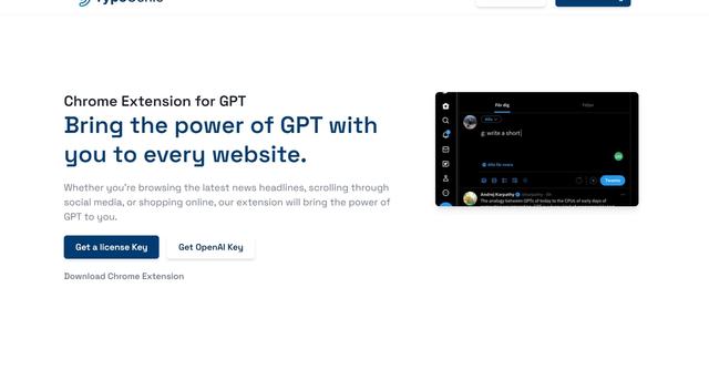 TypeGenie - Bring the power of GPT with you to every website