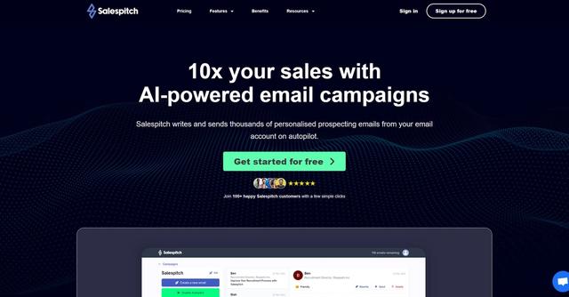 Salespitch - Salespitch is an advanced AI-driven tool designed to streamline the process of writing and sending cold emails to prospective customers.