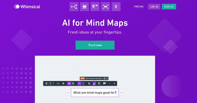 Whimsical AI - AI for Mind Maps and wireframes