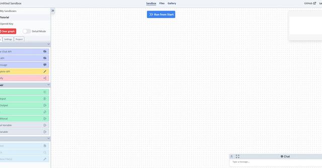 PromptSandbox - User-friendly Visual Programming tool to Explore OpenAI API workflows