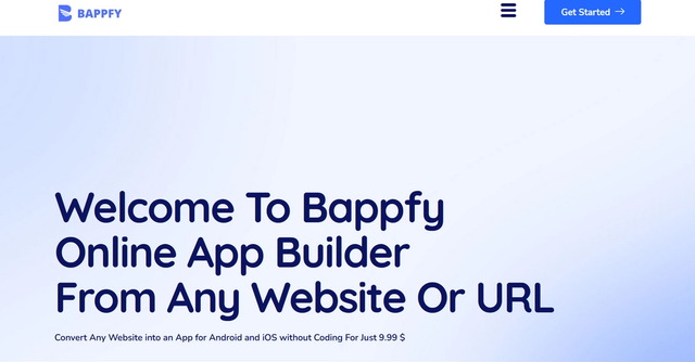 Bappfy - Online App Builder From Any Website