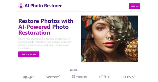 AI Photo Restorer - Refined image, with facial touch-ups and upscaling.