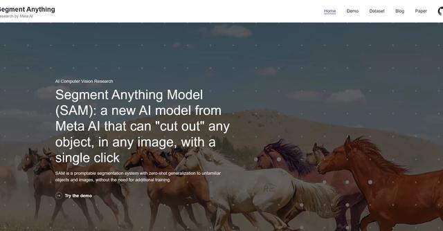 Segment Anything - Advanced image segmentation for research & editing.