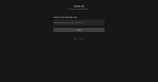 Cron AI - Words to cron expression