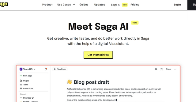 Saga AI - Creative assistant for Saga