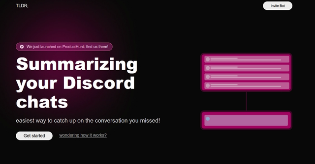 TLDR bot - Summarizing your Discord chats