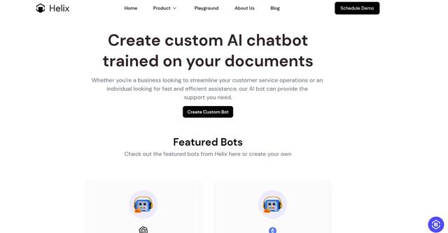 Helix - Create custom AI chatbot trained on your documents