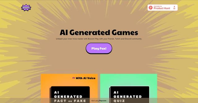 Booom - Booom is a multiplayer trivia game powered by artificial intelligence.