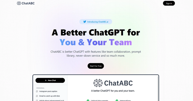 ChatABC - A Better ChatGPT for You & Your Team