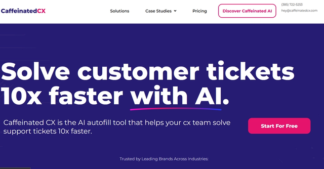 Caffeinated CX - Solve customer tickets 10x faster with AI.