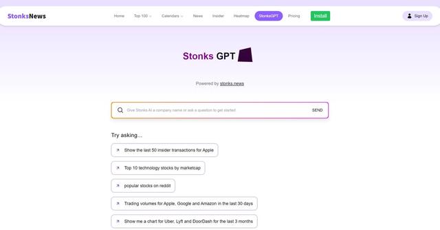 StonksGPT - Search and get instant information related to any company's details