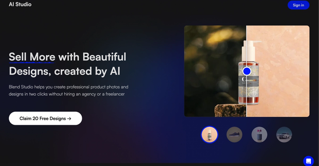 AI Studio - Create photo-real scenes for your products with AI-generated backgrounds
