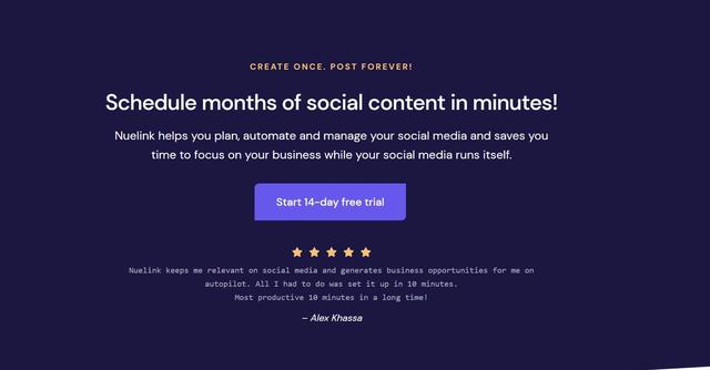 Nuelink - Social media scheduling with automation super powers.