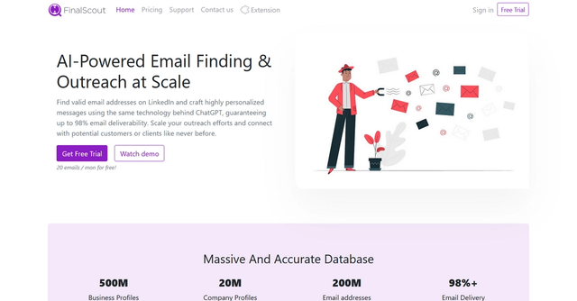 FinalScout - Find the email address of any LinkedIn profile in an instant.