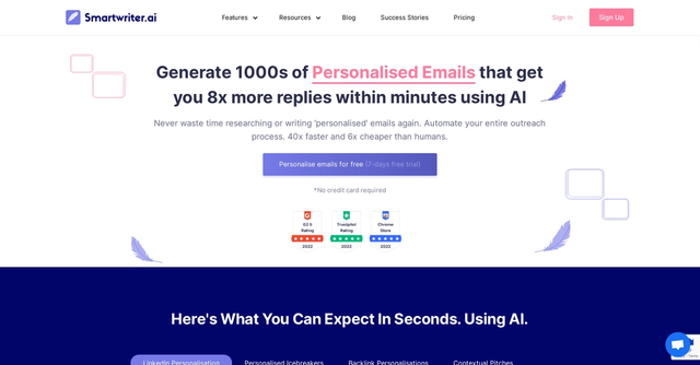 Smartwriter - AI creates personalised cold emails/Linkedin messages