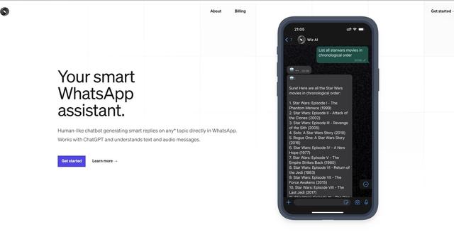 WizAI - Automated responses for WhatsApp chat & support.