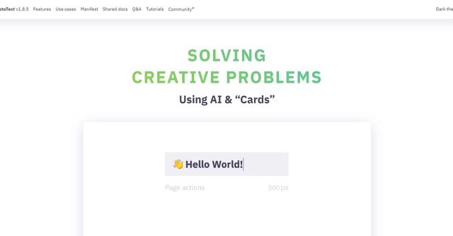 ProtoText - Brainstormed, multilingual text, flexible presentations.