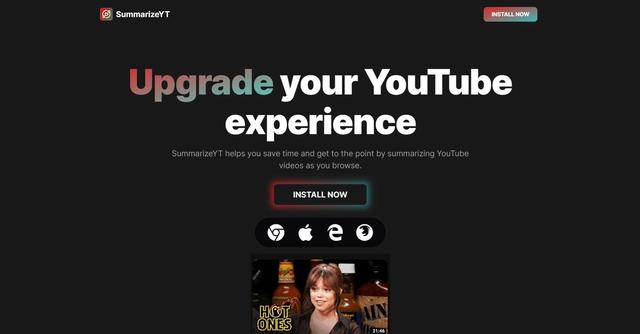 SumarizeYT - Efficient video summarization for YouTube content.