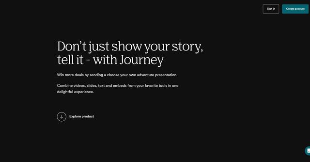 Journey.io - Journey.io is a storytelling platform that enables users to create interactive presentations, combining videos, slides, text, and embeds to captivate their audience.