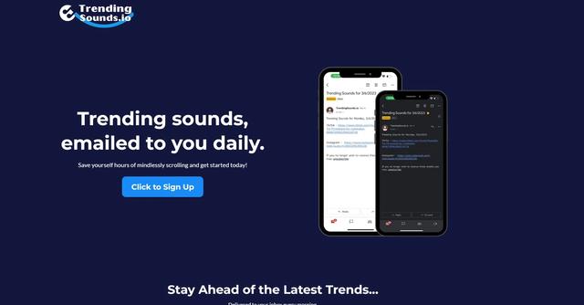 Trending sounds - Daily trending sounds delivered to your email.