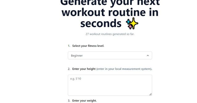 GymGenie - Create custom workout routines based on individual gym goals