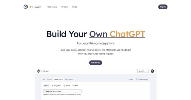 GPT-trainer - No Code, AI Chatbot Builder