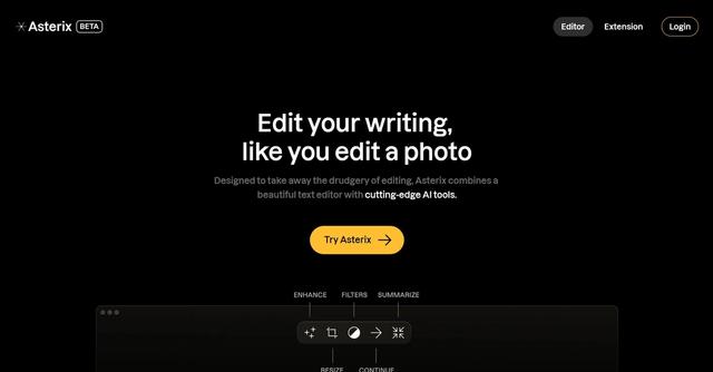 Asterix Writer - Edited and formatted text with ease.