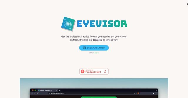EyeVisor - Get the professional advice from AI you need to get your career on track.