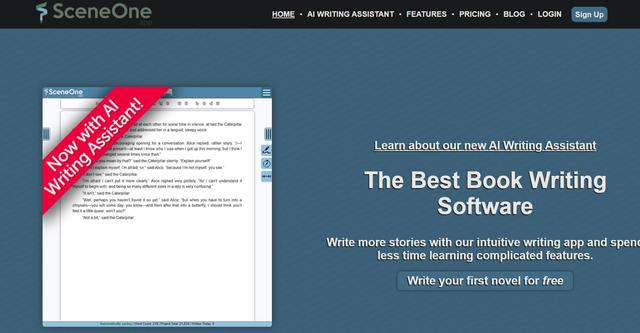 Scene One - Intuitive writing app to write stories quickly and easily.