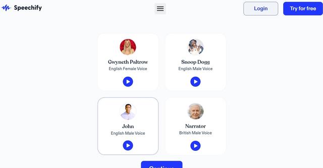 Speechify - TTS for Chrome, iOS, Android, & Mac with celebrity voices.