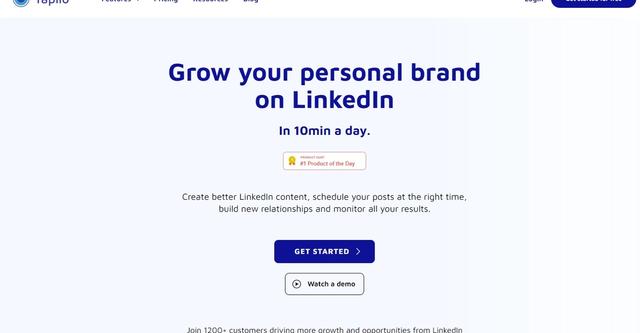 Taplio - Grow your personal brand on LinkedIn