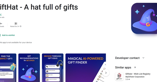 Gifthat - AI-powered gift finder app available on Google Play that helps users find the perfect gift for their loved ones in just a few minutes.