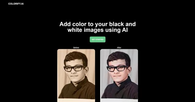 Colorify.ai - AI-driven tool for colorizing black and white images, bringing old photos to life.