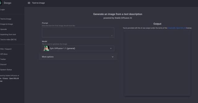 Dezgo - Free Text-to-Image Stable Diffusion AI Generator