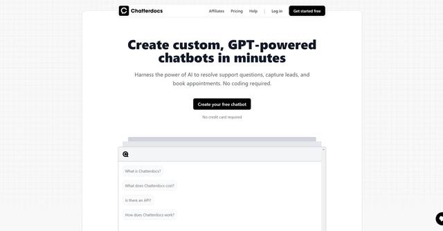 Chatterdocs - Create custom, GPT-powered chatbots in minutes