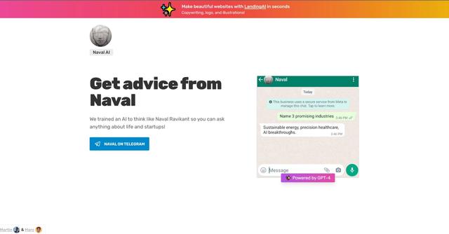 Naval AI - Startup and life advice chatbot.