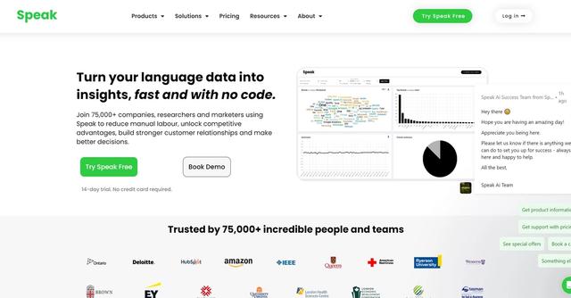Speak Ai - Speak Ai is a tool that empowers marketing and research teams to transform unstructured audio, video, and text into actionable insights