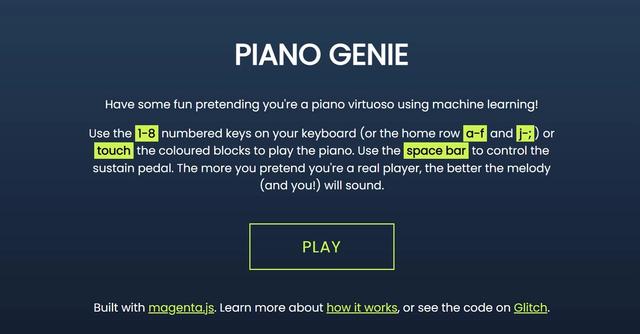 Piano Genie - Have some fun pretending you're a piano virtuoso using machine learning