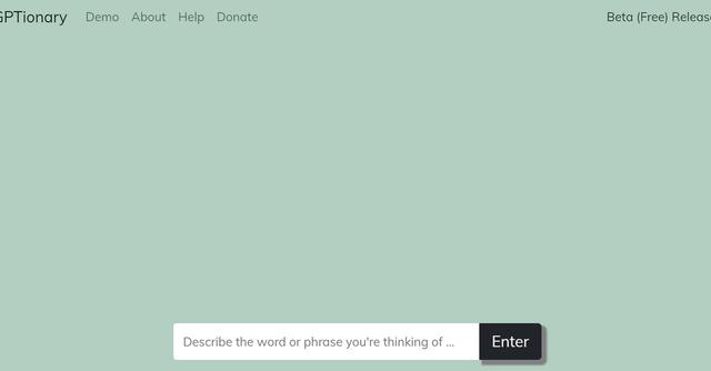 GPTionary - A new-generation thesaurus to break language barriers.