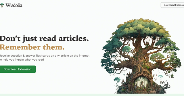 Wisdolia - AI generated flashcards for any article / PDF