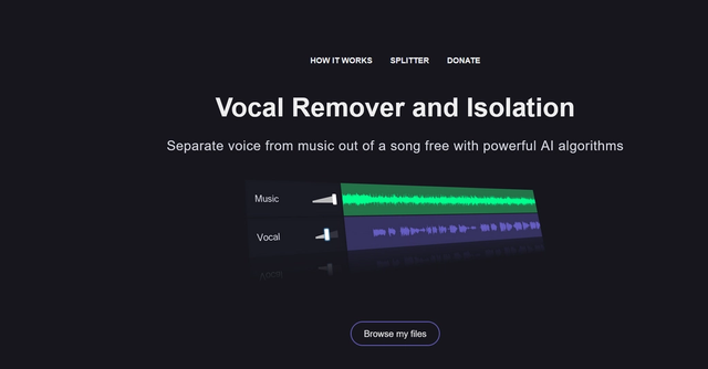 Vocal Remover - It allows you to separate the audio and background music through AI