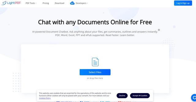 LightPDF AI - LightPDF Helps You Summarize and Analyze Docs Faster