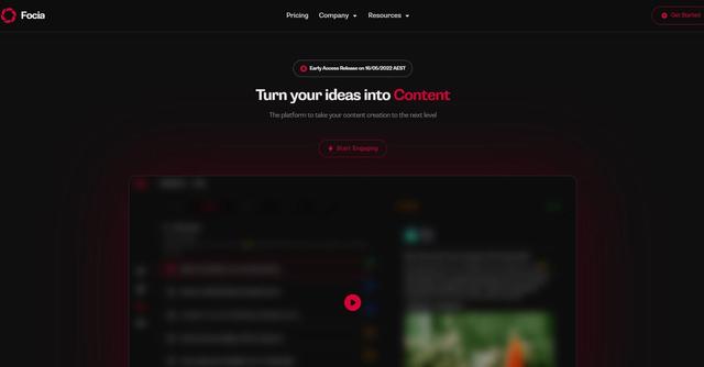 Focia - Turn your ideas into Content