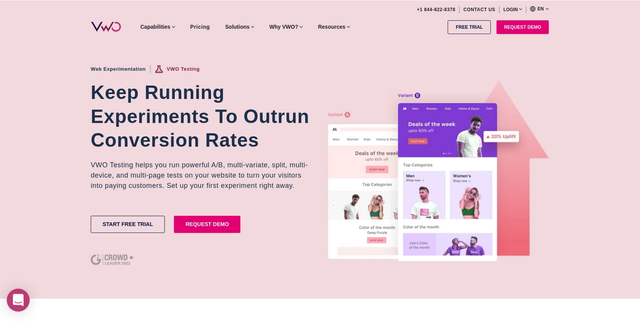 VWO - Convert visitors to customers: start experimenting now.